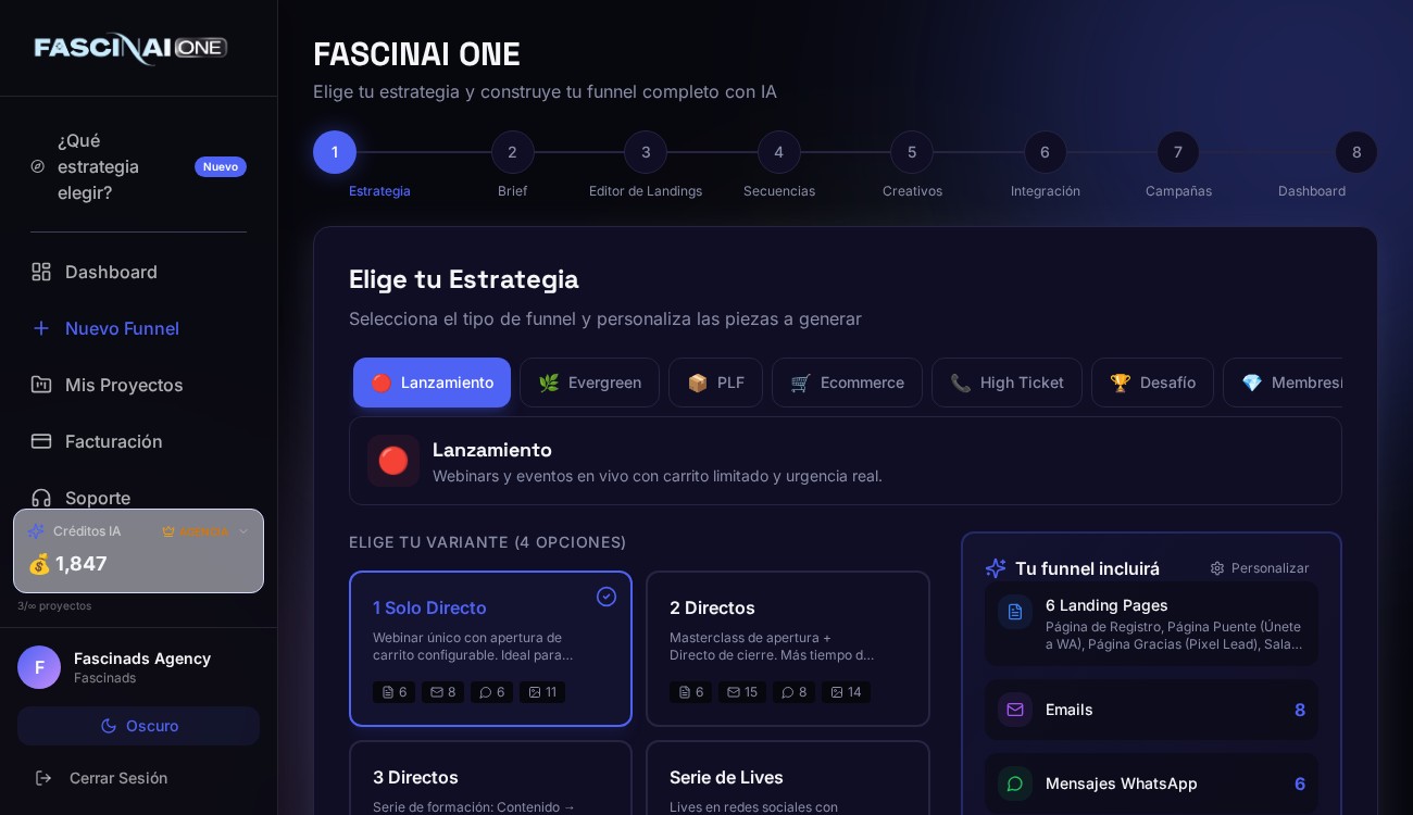 Configura tu funnel
